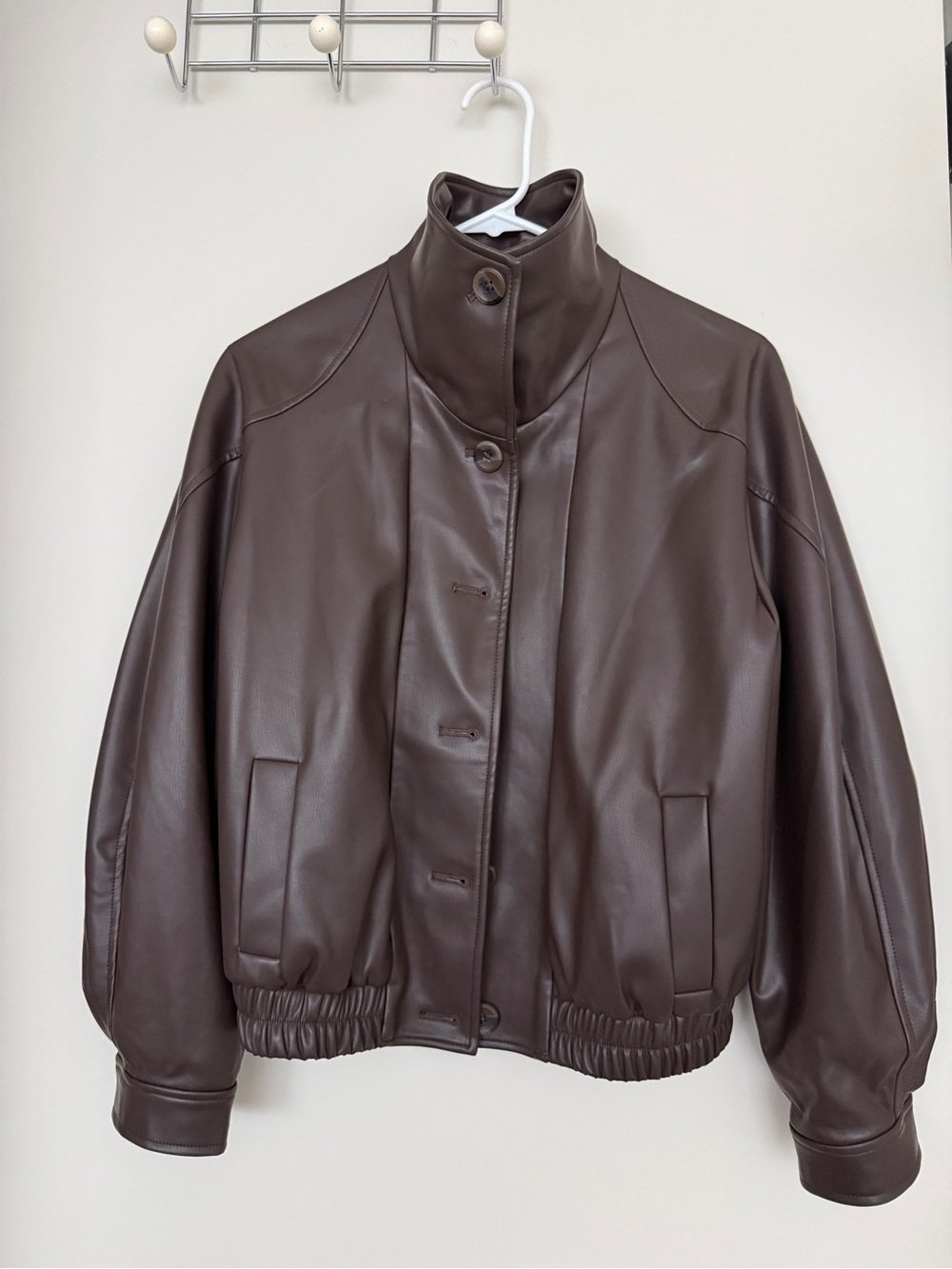 Petite Studio Brown Faux Leather Jacket